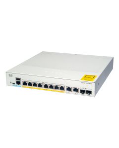 Cisco Catalyst 1000-8FP-2G-L Network Switch, 8 Gigabit Ethernet (GbE) PoE+ Ports, 120W PoE Budget, two 1 G SFP/RJ-45 Combo Ports, Fanless Operation, Enhanced Limited Lifetime Warranty (C1000-8FP-2G-L)