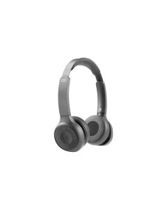 Cisco Headset 730, Wireless Dual On-Ear Bluetooth Headset with Case, USB-A HD Bluetooth Adapter, USB-A and 3.5 mm Cables, Carbon Black, 1-Year Limited Liability Warranty (HS-WL-730-BUNA-C)