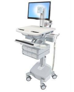 Ergotron StyleView Aluminium, Grey, White Flat panel Multimedia cart