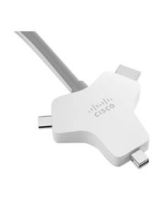 Cisco CAB-HDMI-MUL4K-2M= video cable adapter 2.5 m HDMI Type A (Standard) HDMI + Mini DisplayPort + USB Type-C Silver