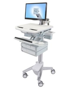 Ergotron StyleView Aluminium, Grey, White Flat panel Multimedia cart