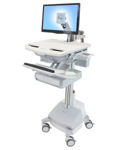 Ergotron StyleView Aluminium, Grey, White Flat panel Multimedia cart