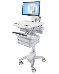 Ergotron StyleView Aluminium, Grey, White Flat panel Multimedia cart