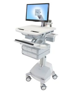 Ergotron StyleView Aluminium, Grey, White Flat panel Multimedia cart