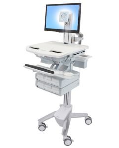 Ergotron StyleView Aluminium, Grey, White Flat panel Multimedia cart