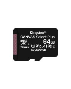 Kingston Technology 64GB micSDXC Canvas Select Plus 100R A1 C10 Single Pack w/o ADP