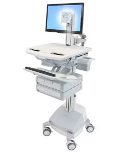 Ergotron StyleView Aluminium, Grey, White Flat panel Multimedia cart