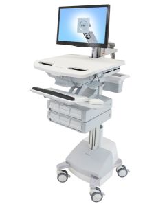 Ergotron StyleView Aluminium, Grey, White Flat panel Multimedia cart