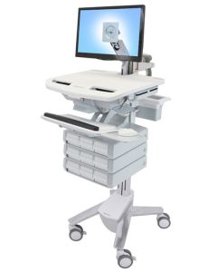 Ergotron StyleView Aluminium, Grey, White Flat panel Multimedia cart