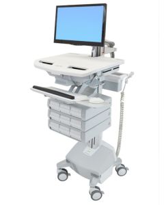 Ergotron StyleView Aluminium, Grey, White Flat panel Multimedia cart