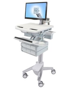 Ergotron StyleView Aluminium, Grey, White Flat panel Multimedia cart