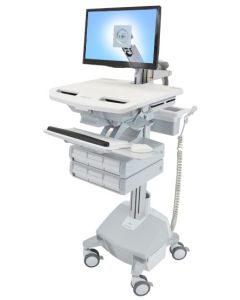 Ergotron StyleView Aluminium, Grey, White Flat panel Multimedia cart