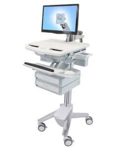 Ergotron StyleView Aluminium, Grey, White Flat panel Multimedia cart