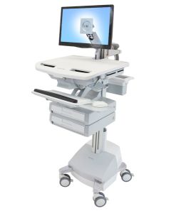 Ergotron StyleView Aluminium, Grey, White Flat panel Multimedia cart