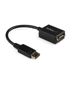 StarTech.com DisplayPort to VGA Adapter - Active DP to VGA Converter - 1080p Video - DisplayPort Certified - DP/DP++ Source to VGA Monitor Cable Adapter Dongle - Latching DP Connector