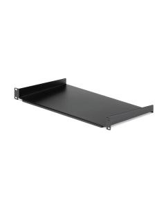 StarTech.com 1U Fixed Server Rack Mount Shelf - 10in Deep Steel Universal Cantilever Tray for 19" AV/ Network Equipment Rack - Heavy Duty Steel - Weight Capacity 44lbs/20kg, Black