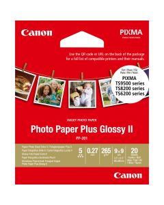 Canon PP-201 Glossy II Photo Paper Plus 3.5 x 3.5” – 20 Sheets