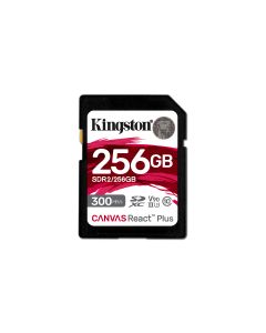 Kingston Technology 256GB Canvas React Plus SDXC UHS-II 300R/260W U3 V90 for Full HD/4K/8K