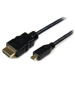 StarTech.com 50cm Micro HDMI to HDMI Cable with Ethernet - 4K 30Hz Video - Durable High Speed Micro HDMI Type-D to HDMI 1.4 Adapter Cable/Converter Cord - UHD HDMI Monitors/TVs/Displays - M/M