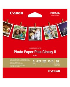 Canon PP-201 Glossy II Photo Paper Plus 5x5" - 20 Sheets
