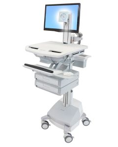 Ergotron StyleView Aluminium, Grey, White Flat panel Multimedia cart