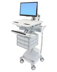 Ergotron StyleView Aluminium, Grey, White Flat panel Multimedia cart