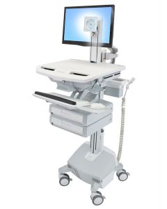 Ergotron StyleView Aluminium, Grey, White Flat panel Multimedia cart