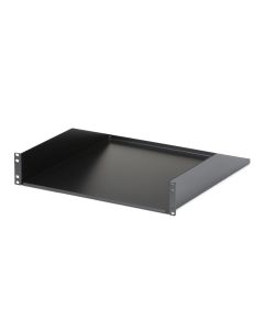 StarTech.com 2U Server Rack Shelf - Universal Rack Mount Cantilever Shelf for 19" Network Equipment Rack & Cabinet - Heavy Duty Steel – Weight Capacity 125lb/56kg - 18" Deep Tray, Black