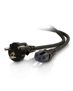 C2G 2m, CEE 7/7 - C15 IEC Black CEE7/7 C15 coupler