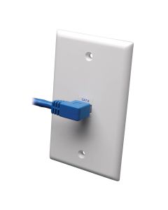 Tripp Lite N204-003-BL-LA Left-Angle Cat6 Gigabit Molded UTP Ethernet Cable (RJ45 Left-Angle M to RJ45 M), Blue, 3 ft. (0.91 m)