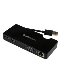 StarTech.com Travel Docking Station for Laptops - HDMI or VGA - USB 3.0