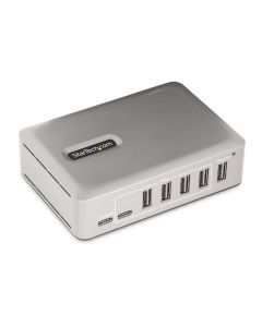 StarTech.com 7-Port USB-C Hub - 5x USB-A + 2x USB-C - Self-Powered w/65W Power Supply - USB 3.1 10Gbps - Desktop/Laptop USB Hub w/3ft USB-IF Certified Locking Cable - USB C Hub
