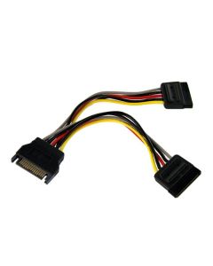 StarTech.com 6in SATA Power Y Splitter Cable Adapter - M/F