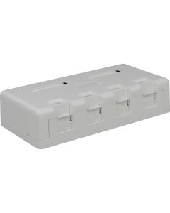 EXL+ 4PT C5E S/MOUNT BOX WHITE