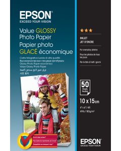 Epson Value Glossy Photo Paper - 10x15cm - 50 sheets
