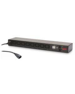 APC NetShelter Switched Rack PDU, 1U, 1PH, 2.3kW 230V 10A or 2.5kW 208V 12A, 8 C13 outlets, C14 cord