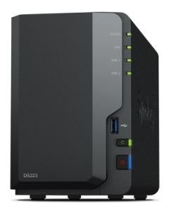 Synology DiskStation DS223 NAS/storage server Desktop Realtek RTD1619B 2 GB DDR4 0 TB
