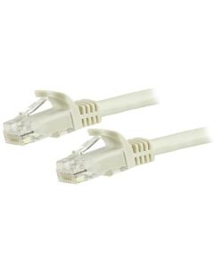 StarTech.com 3m CAT6 Ethernet Cable - White CAT 6 Gigabit Ethernet Wire -650MHz 100W PoE RJ45 UTP Network/Patch Cord Snagless w/Strain Relief Fluke Tested/Wiring is UL Certified/TIA