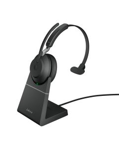 Jabra Evolve2 65 USB-A UC Mono with Charging Stand - Black