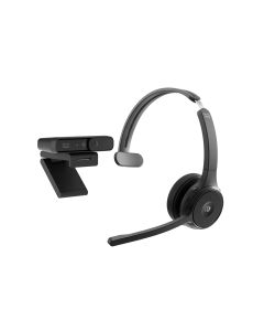 Cisco Bundle - Headset 721, Wireless Single On-Ear Bluetooth Headphones, Webex Button, packaged with the Desk Camera 1080p, Carbon Black, 1-Year Limited Liability Warranty (BUN-722+CAMD-C-WW)