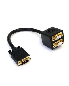 StarTech.com 1 ft VGA to 2x VGA Video Splitter Cable – M/F