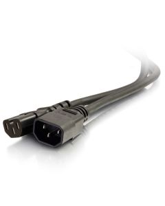 C2G 2m, C14 IEC - C15 IEC Black C14 coupler C15 coupler