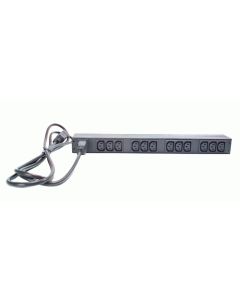 APC NetShelter Basic Rack PDU, 1U, 1PH, 3.7kW 230V 16A or 3.3kW 208V 16A, x12 C13 outlets, C20 cord