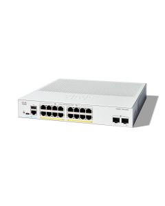 Cisco Catalyst 1300-16P-2G Managed Switch, 16 Port GE, PoE, 2x1GE SFP, Limited Lifetime Protection (C1300-16P-2G)