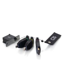 C2G Retractable Table Box Mount 4K HDMI® Adapter Ring with Color Coded Mini DisplayPort™, DisplayPort, and USB-C®