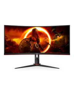 AOC G2 CU34G2XP computer monitor 86.4 cm (34") 3440 x 1440 pixels UltraWide Quad HD LED Black, Red