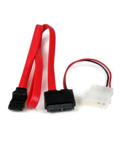 StarTech.com 20in Slimline SATA to SATA with LP4 Power Cable Adapter