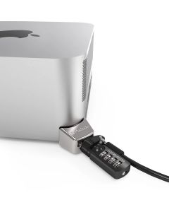 Compulocks Mac Studio Ledge Lock Adapter with Combination Cable Lock Silver