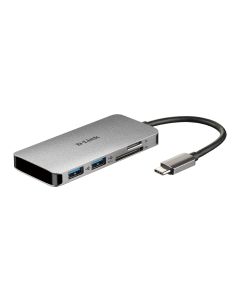 D-Link 6-in-1 USB-C Hub with HDMI/Card Reader/Power Delivery