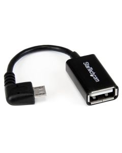 StarTech.com 5in Right Angle Micro USB to USB OTG Host Adapter M/F